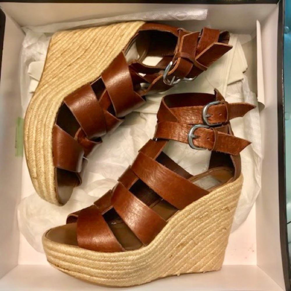 Dolce Vita Brown Espadrille Sandal Wedge